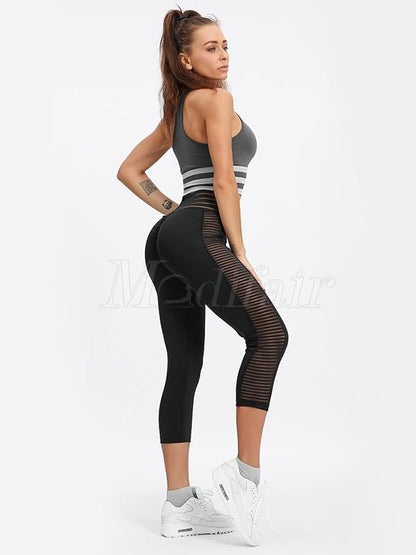 Side Fish Shredding Mesh Leggings