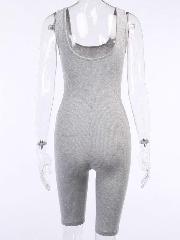 Sexy Solid Wrap Sleeveless Jumpsuits Bottoms