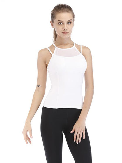 Padded Back Cross Yoga Tanks