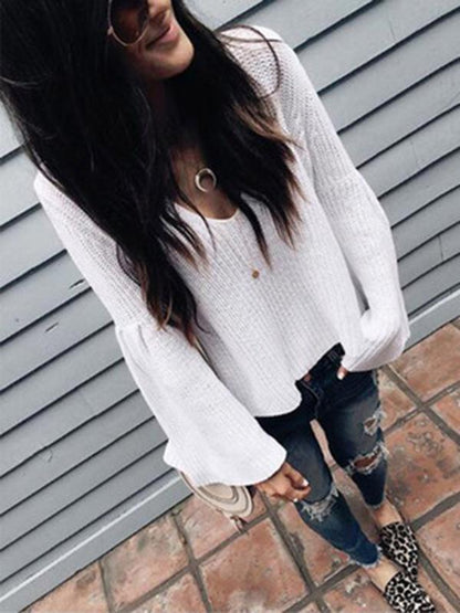 Loose 4 Colors Long Sleeves Sweater Tops