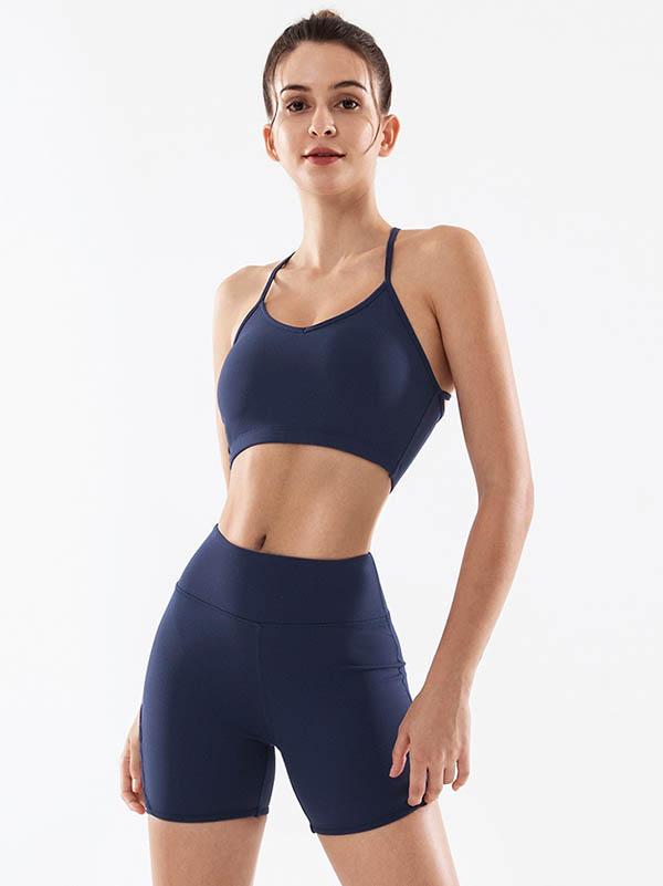 Solid Bandage Quick Dry Yoga Shorts