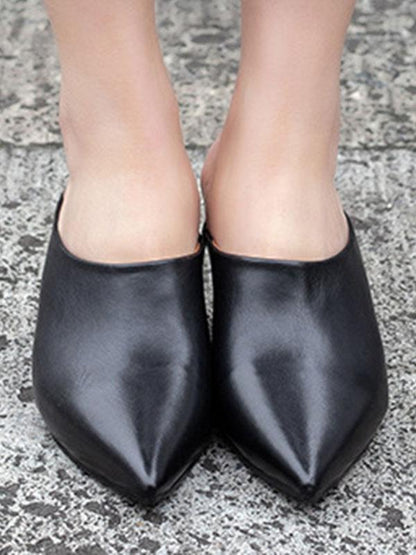 Pointed Special Heel Mules&Slides