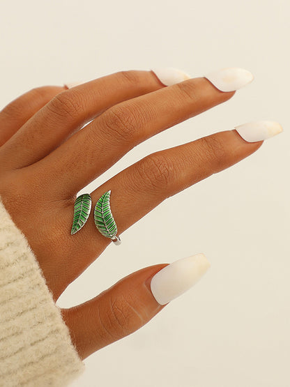 Original Leaf Shape Adjustable Ring