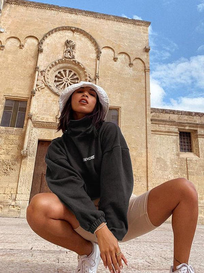 Sports Crop Hoodies&Sweatshirts Tops