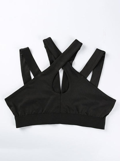 Sexy Padded Cross Strappy Sports Bra