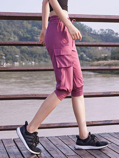 Straight Leg Quick Dry Sports Cropped Pants