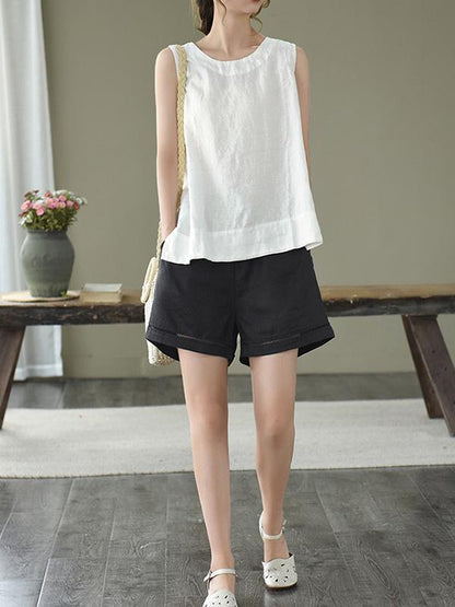 Original Solid Sleeveless Round-Neck Vest