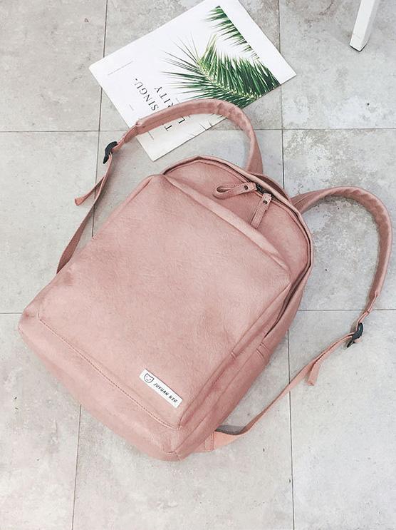 Solid Fashion Backpack Bag