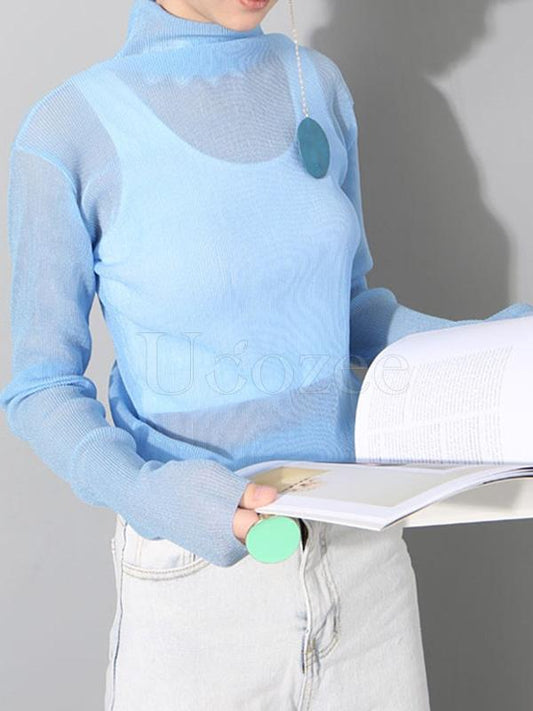 Simple See-trough Gradient Tops