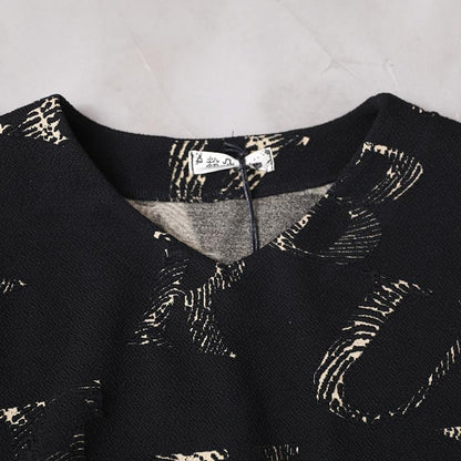 Buykud Agaric Lace Pleated Long Sleeve Loose Blouse
