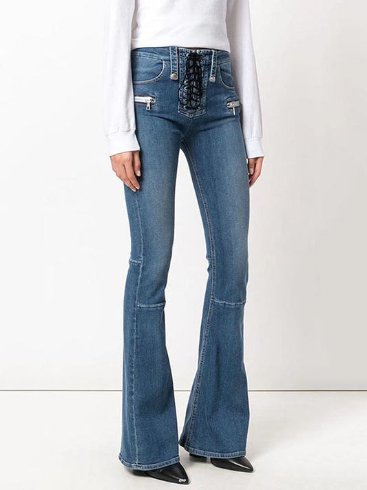 Flared Bandage Jean Pants Bottoms