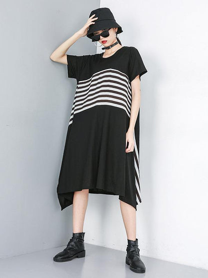 A-line Striped Dress
