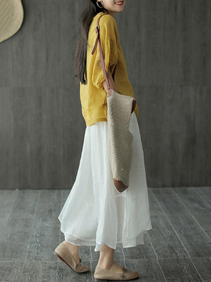 Casual Solid Column Pants Bottoms