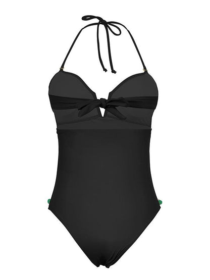 Hollow Tasseled Backless One-piece Swimsuit
