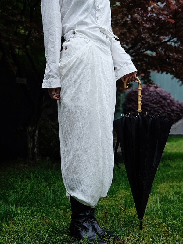 Casual Solid Color Asymmetric Empire Harem Capri-Pants