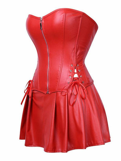 Vintage Wrap Zipper Mini Dress