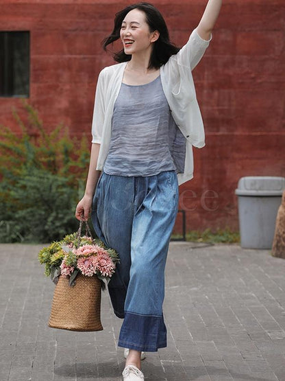 Loose Split-joint Wide Leg Pants
