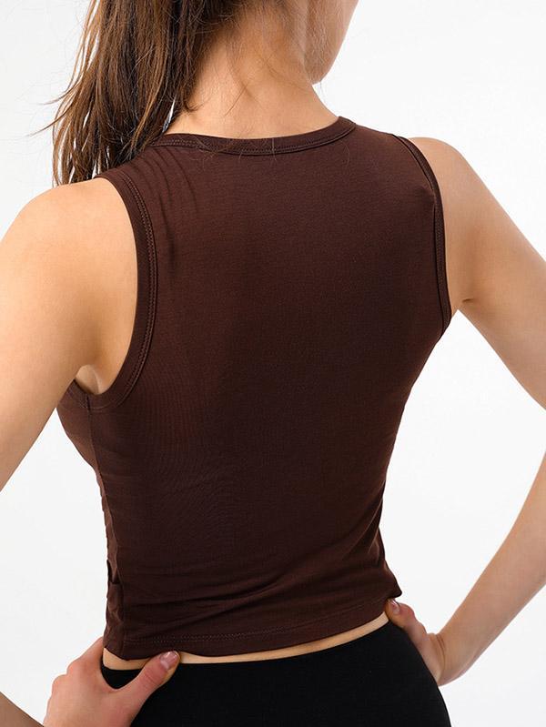 Printed Letters Breathable Sports Tank