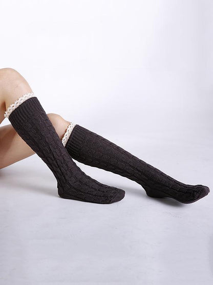 Knitting Over Knee-high 5 Colors Stocking
