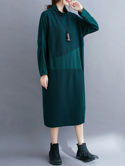 Original Split-Joint Round-Neck Dress