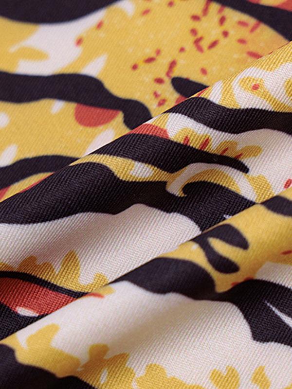 Sexy Printed Flared Sleeves Yoga Jumpsuits