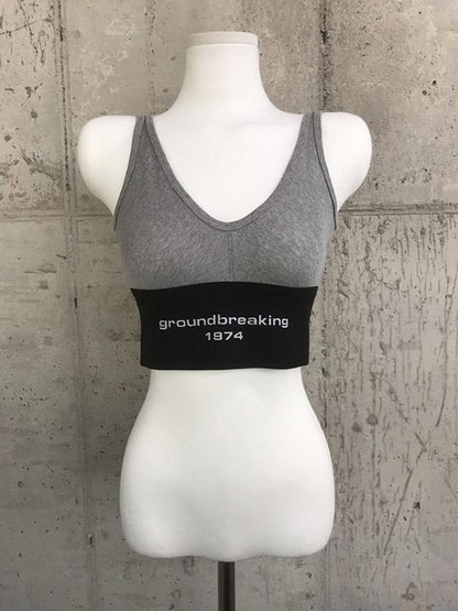 Color Stiching V Neck Tanks