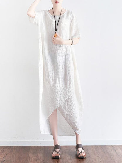 Summer Jacquard Split-joint Split-front Long Dress