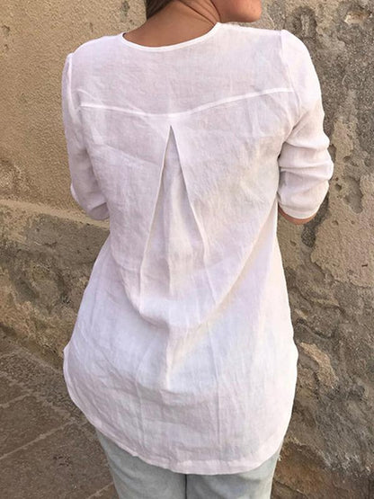 Cropped Half Sleeve Blouses&Shirts Top