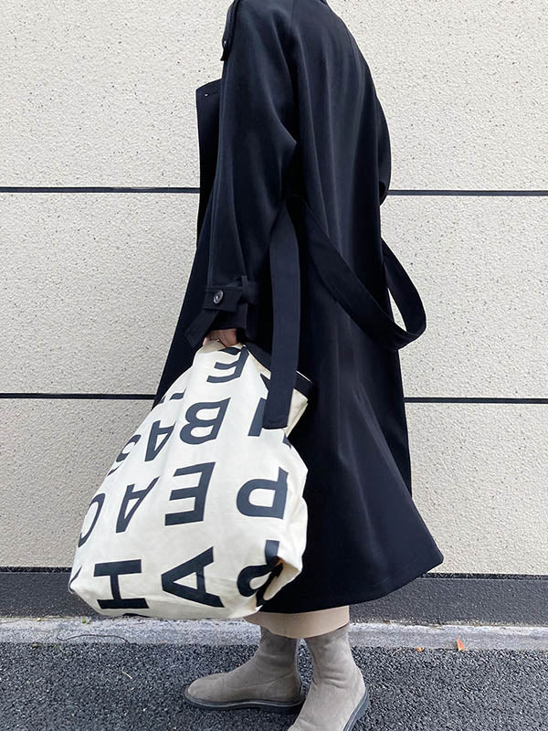 Chic Solid Color Buttoned Tied Notched Collar Long Sleeves Trench Coat