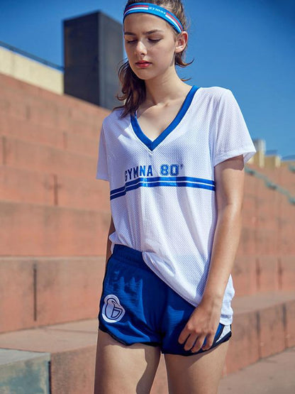 V-neck Hollow Sports Tees