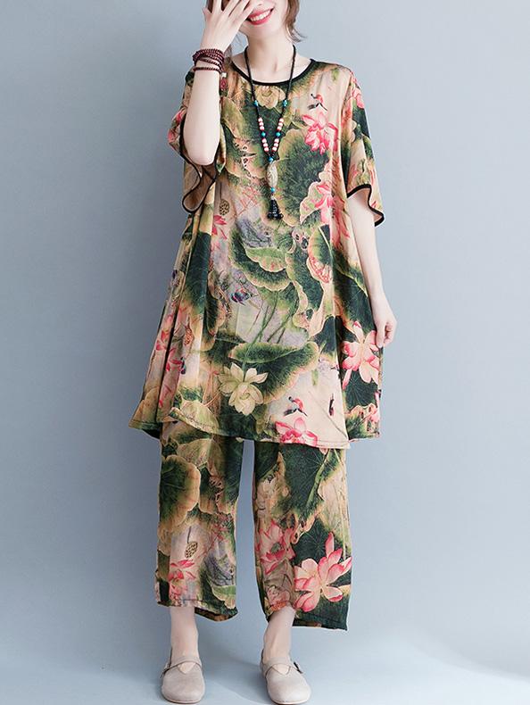 Loose Lotus Wide-leg Suits
