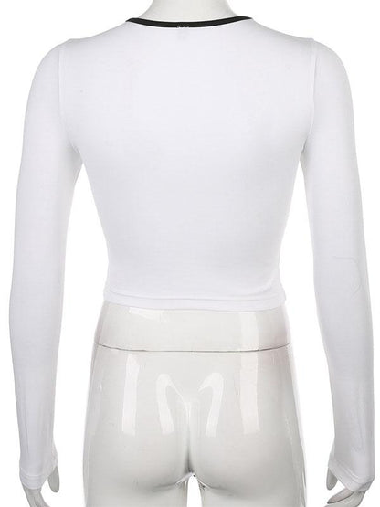 Simple Split-Joint Bodycon T-Shirt