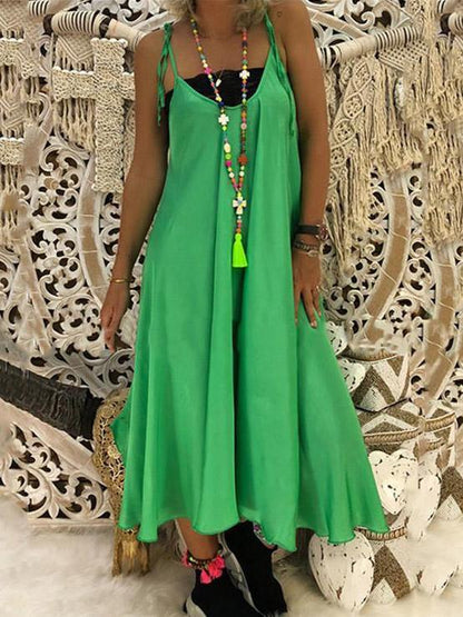 Casual Spaghetti-neck Maxi Dress