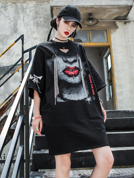 Cotton Hip-hop Loose Fashion Printed Dress