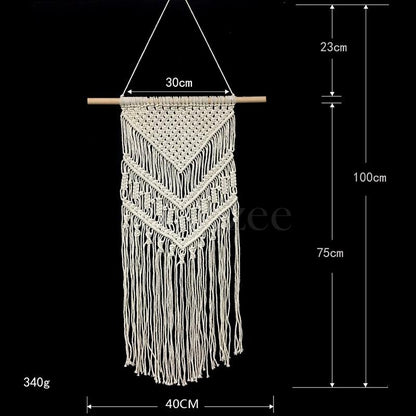 Tasseled Cross Weaving Crochet Decoration
