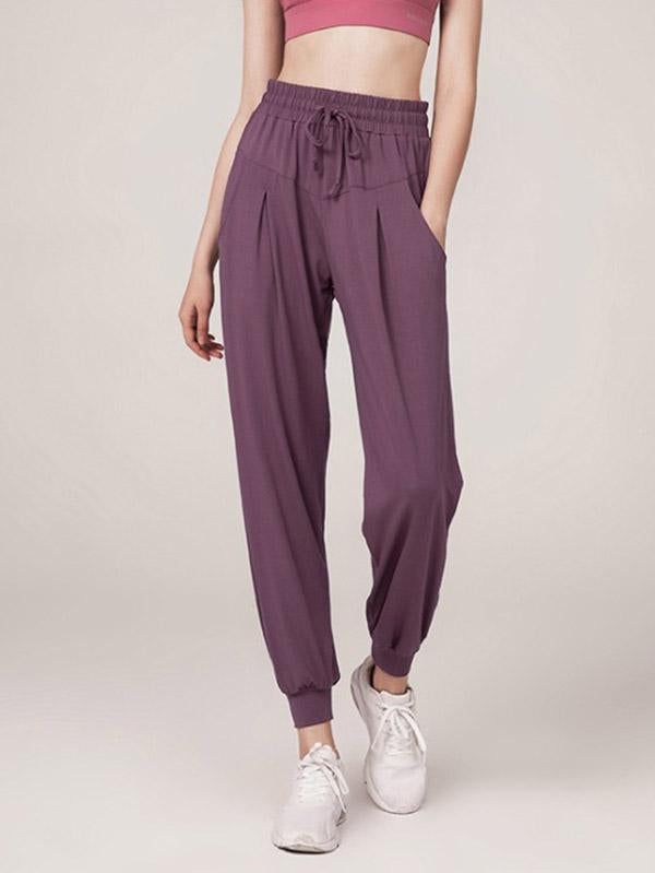 Leisure Solid Loose Athletic Pants