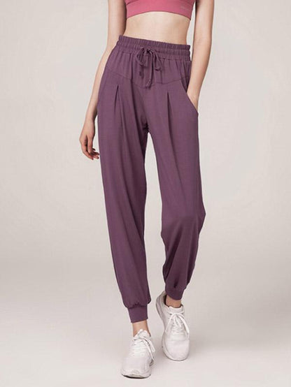 Leisure Solid Loose Athletic Pants