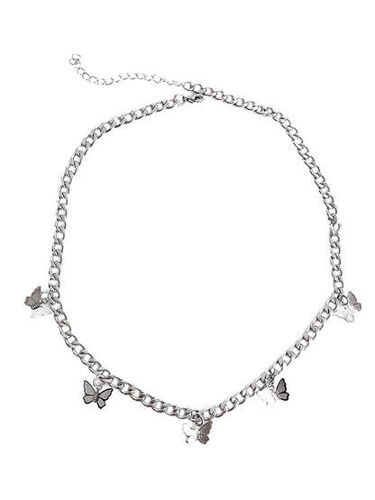 Stylish Alloy Butterfly Chain Necklace