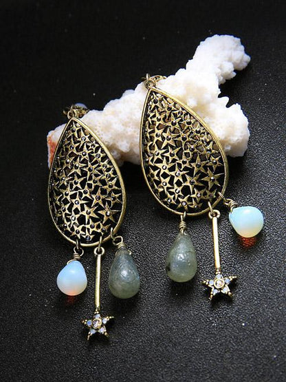 Drop Pattern Hollow National Earrings