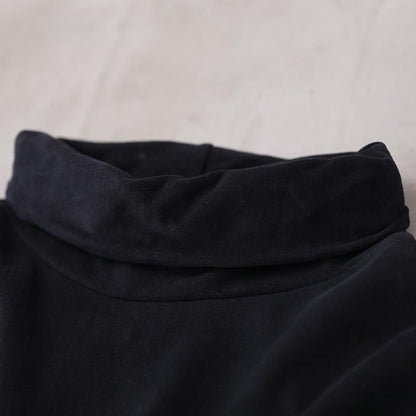 Buykud Casual Pleated Patchwork Irregular Hem Loose Dress