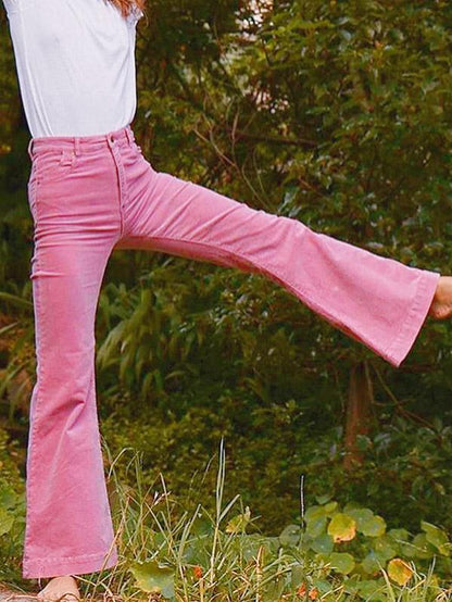 Bohemia Rose Printed Bell-bottoms Casual Pants