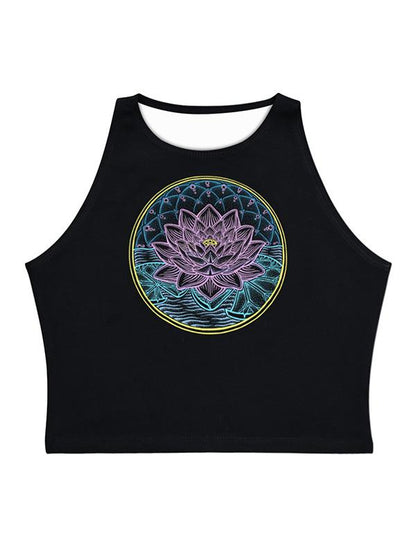 Printed Sleeveless Short Vest Top