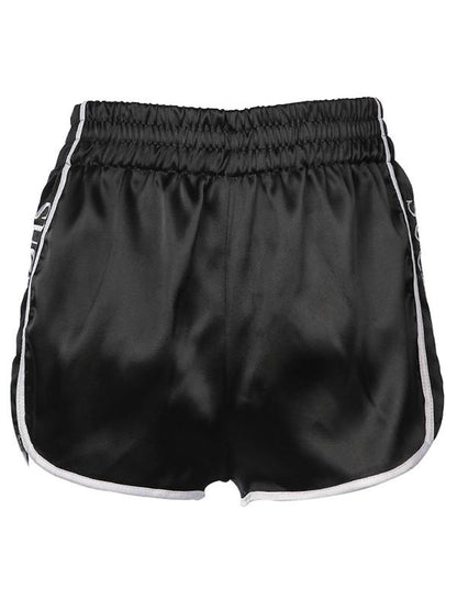 Contrast Trim Letter Printed Shorts
