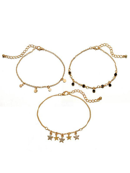 Crystal Star Three-piece Footchain