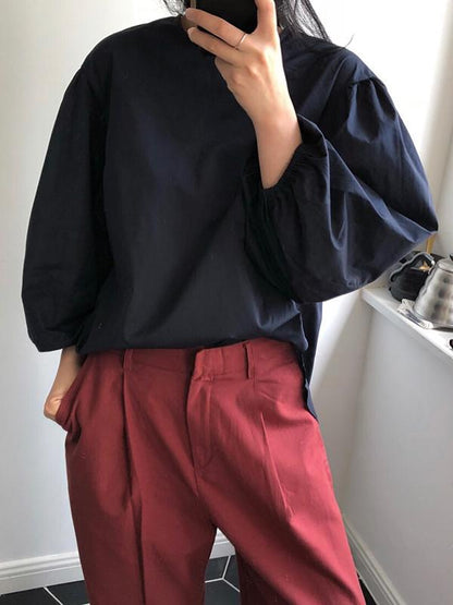 Loose Bloomers Light Simple Shirt Top