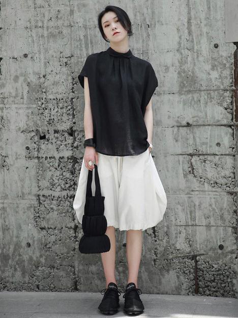 Ruffled Fresh Simple Fiber T-shirt