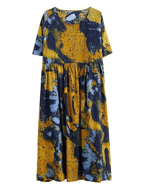 Original Printed Round-Neck Dress