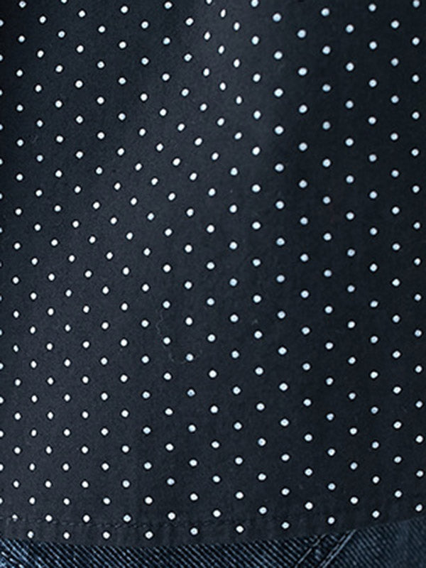 Casual Polka-Dot Buttoned Pleated Lapel Collar Long Sleeves Blouse