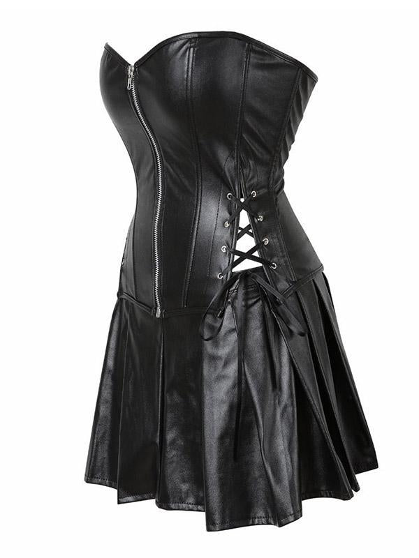 Vintage Wrap Zipper Mini Dress
