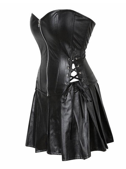 Vintage Wrap Zipper Mini Dress